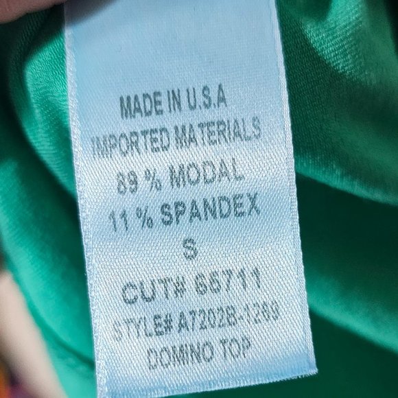 🏷️NWT Agolde Domino One-Shoulder Top In Cactus Green - Small - Picture 13 of 13